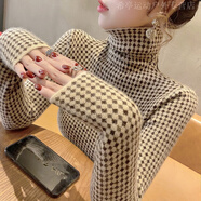 創(chuàng)京懿選毛絨內(nèi)搭高領(lǐng)毛衣高領(lǐng)毛衣女打底衫加厚時(shí)髦洋氣2024年新款秋冬女 咖啡 S
