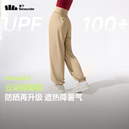 蕉下（beneunder）束腳休閑褲子女士運(yùn)動(dòng)闊腿冰絲防曬長褲速干高腰春夏25新款A(yù)L205
