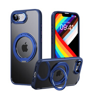 金禾谷 適用蘋(píng)果16e手機殼磁吸iPhone16e保護套防摔全包磨砂半透明保護殼SE4簡(jiǎn)約時(shí)尚輕奢2025男女新款 蘋(píng)果16e【寶藍色】360旋轉支架