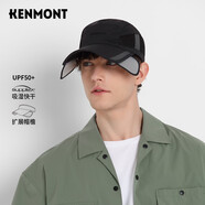 卡蒙（Kenmont）km-3123帽子男士夏天防曬鴨舌帽遮陽(yáng)休閑防紫外線(xiàn)棒球帽黑色