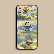 庫(kù)洛熊適用蘋果X手機(jī)殼iPhoneXR新款iPhoneXS保護(hù)套平果XSMAX全包防摔iphonexs叉液態(tài)硅膠max創(chuàng)意ipxr男 經(jīng)典黑【放羊小新】 iPhone X