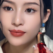 GOVO李佳奇推薦藏紅花不沾杯不掉色正紅色口紅大牌黃皮素顏顯白口紅 M101#肉桂奶茶色