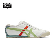 Onitsuka Tiger鬼塚虎新款一腳蹬懶人鞋男女鞋 舒適休閑鞋MEXICO 66? SLIP-ON 白色/綠色 36