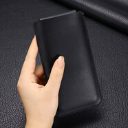 萬(wàn)浮生適用于蘋(píng)果iPhone 16 Pro Max直插皮套15promax手機包收納手機套袋純色簡(jiǎn)約全包防摔防刮單層 舌頭蓋+真皮紋黑色 iPhone 6s Plus