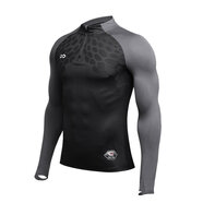 CG 賽客健身衣長袖男半拉鏈訓(xùn)練服立領(lǐng)衛(wèi)衣套頭定制制印字足球隊(duì)服 黑色 XL