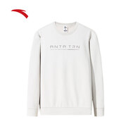 安踏（ANTA）加絨衛衣男士新款圓領(lǐng)套頭健身跑步運動(dòng)服上衣152447724N 白咖啡-1 L