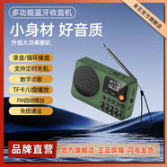 金正C18收音機老人禮物家用老年人音樂播放器插卡小型音響藍牙音箱便攜式戶外大功率國學隨身聽故事機 抹茶綠【升級大功率喇叭】 官方標配【32G正版音頻卡】