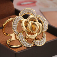 WOUG高端毛呢大衣腰帶扣環(huán)絲巾扣環(huán)新款大圍巾扣子腰扣風(fēng)衣扣圍巾扣 玫瑰花瓣特大號內徑3.5CM厚款