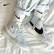 耐克（NIKE）休閑鞋女鞋秋季新款時尚舒適緩震防滑運動鞋板鞋BQ4022-005 BQ4022-400 38.5
