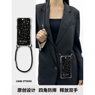 桐汝壁藝術(shù)黑夜漫天星光小眾適用iphone15promax掛繩手機殼斜挎蘋(píng)果小米 四孔軟殼手機殼+長(cháng)繩+短繩 iPhone15ProMax