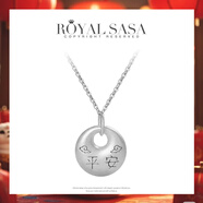Royal sasa皇家莎莎999銀胖福祥云平安項鏈女百搭毛衣鏈氣質(zhì)鎖骨鏈輕奢頸鏈