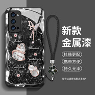 班藍(lán) 適用OPPOReno4PRO手機(jī)殼新款Reno3PRO幸運福蝶葫蘆全包防摔高顏值超薄玻璃網(wǎng)紅女款保護(hù)套潮 經(jīng)典黑-A2328碎鉆幸運葫蘆+花手鏈 OPPORENO4