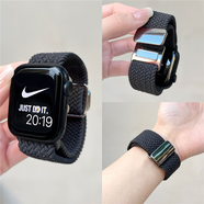 星迎OPPO watch3/X/3pro/4pro/se/2/1手表表帶編織尼龍磁吸扣男女新款oppox2mini腕帶高級(jí)運(yùn)動(dòng)彈力適用 銀扣磁吸編織尼龍-深灰色- OPPOWatch1(表盤(pán)41mm)