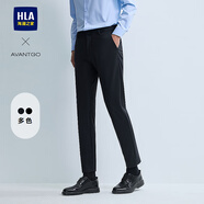 海瀾之家（HLA）西褲男25新輕商務(wù)經(jīng)典刺繡修身九分褲子男夏 藏青21 35 175/90A 推薦151~160斤