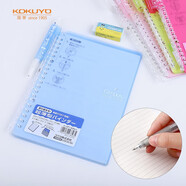 國譽(KOKUYO)進口A5筆記本子Campus便攜輕薄Smart Ring活頁本內(nèi)含10張紙 淺藍(lán) RU-SP130LB