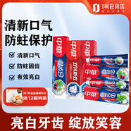 中華健齒白雙鈣防蛀牙膏 清新口氣多效清潔家庭裝 5支裝 共735g