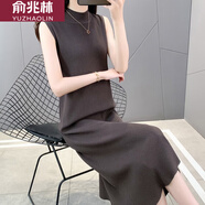 俞兆林中長(zhǎng)款無(wú)袖針織連衣裙女秋冬寬松背心裙內(nèi)搭打底裙子外穿長(zhǎng)裙 咖啡色 L