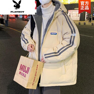 花花公子（PLAYBOY）燈芯絨夾克男士2025新款秋冬季加絨加厚搖粒絨連帽青年夾克外套 9666卡其 M 推薦80-100斤