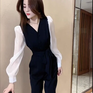 BJORN MOAN氣質女神范感工裝連體褲女春秋2025新款休閑減齡連身衣褲套裝 白色連體褲 XL