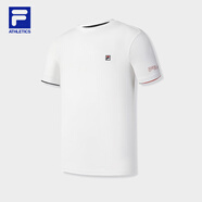 FILA 斐樂(lè )官方男士短袖T恤2025夏季新款透氣干爽上衣 玉石白-WT 3XL 190/108A/XXXL