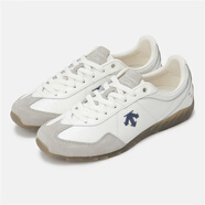 迪桑特Kinetic Run 25春新款經(jīng)典復古低幫輕便透氣運動(dòng)休閑鞋男女德訓鞋 米白灰OFF WHITE 22 (220mm)