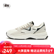 喬丹男鞋潮流時(shí)尚休閑鞋秋冬新款運動(dòng)鞋耐磨緩震跑步鞋子男 象牙色/黑色 39