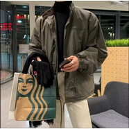 軍綠色飛行服棉服美式工裝教練夾克棉衣韓版棉羊毛羔外套男秋冬季 綠色 XXS s