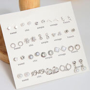 梅派簡(jiǎn)約耳釘套裝組合百搭高顏值一整套混搭幾何學(xué)生街拍耳環(huán)耳飾SN91 E0690-1