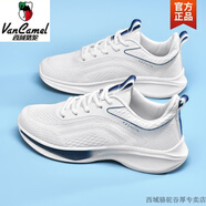 西域駱駝網(wǎng)面軟底運(yùn)動鞋2024秋季新款休閑鞋子男士輕便減震防滑跑步鞋單鞋 108白深蘭-駱駝官方品牌官網(wǎng)旗艦 39