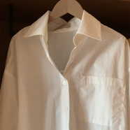 憶思減慵懶風(fēng)春秋季白色雪紡襯衫外套內搭女新款韓版打底衫小眾寬松上衣 白色-版 L