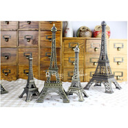 粉色芒果法國巴黎埃菲爾鐵塔模型 服裝店鋪櫥窗 咖啡屋軟裝飾禮品桌面擺件 8CM送鑰匙扣