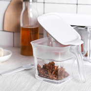 全格（QUANGE）保鮮盒三件套食品級密封盒冰箱收納盒便當飯盒可微波爐加熱企業(yè) 調料盒1個(gè)370ml