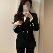 樂卡利職業(yè)西裝外套女士商務(wù)會議正裝演講比賽面試工裝銷售高端工作服 職業(yè)西裝外套【黑XL  120斤內(nèi)】