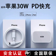 今勝適用蘋果充電器30W套裝PD快充手機充電頭數據線適用iPhone14ProMax13 15 16手機11充電頭x數據線 【蘋果6-14系列】30W充電器+1米線