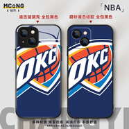 NBA籃球球隊標簽勇士手機殼蘋果15華為P60火箭湖人iphone14小米 雷霆隊1【下單-備注型號】 直邊硅膠磨砂軟殼 下單備注型號