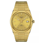 天梭（TISSOT）Men's SwissAutomaticPRXPowermatic80GoldPVDSilverSteelBracele Gold