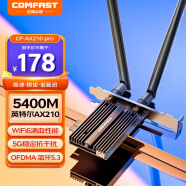COMFAST CF-AX210 PRO 千兆5G無線網絡wifi接收器臺式機電腦內置WIFI6無線網卡5374M+藍牙5.3二合一
