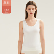 浪莎吊帶小背心女純棉夏內(nèi)搭打底修身無袖外穿夏天薄款透氣汗衫 米白色 M 建議95斤以下