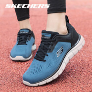 斯凱奇（SKECHERS）男鞋酷颯運(yùn)動鞋輕薄透氣跑鞋夏季穩(wěn)固支撐男子跑步鞋子 藍(lán)色/232698-BLBK 43 /10/28cm
