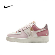 NIKE耐克Air Force 1女款白粉蘑菇刺繡時(shí)尚防滑耐磨低幫休閑運(yùn)動(dòng)板鞋 IB8874-111白粉 37.5 (235mm)