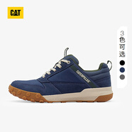 CAT卡特休閑鞋板鞋25新品男士復(fù)古戶外透氣徒步鞋板鞋商場同款 藏青色P726110 40