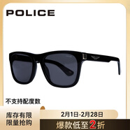 POLICE全框男款SPLE37太陽鏡潮搭開車防曬防紫外線墨鏡56700P亮黑色