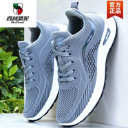 西域駱駝品牌男鞋春秋透氣網(wǎng)面運動(dòng)鞋男2025新款休閑鞋男士百搭白色跑步鞋 X-2305淺灰 39