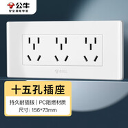 公牛（BULL）開關(guān)插座 多功能118型插座開關(guān)15孔九孔插座面板G04Z356A 白色