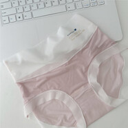 夏季高腰輕收腹飄飛女內褲輕薄透氣冰絲清涼無(wú)痕裸感褲面 藕荷色高腰冰絲面膜K 均碼 85140斤穿