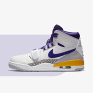NIKE耐克Air Jordan Legacy 312 AJ312湖人 白紫 男子高幫復(fù)古籃球鞋 AV3922-157 40.5