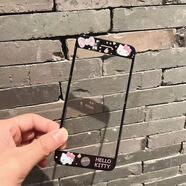 萬浮生適用于蘋果6s鋼化玻璃膜iphone7plus手機貼膜8可愛全屏粉色卡通膜 紅色 黑KT iPhone 6S