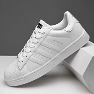 三葉草貝殼頭情侶鞋金標貝殼頭經(jīng)典板鞋男鞋女鞋小白鞋軟底運動(dòng)休閑鞋加絨棉鞋 AD008全白 偏小一碼 38