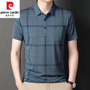 皮爾卡丹（pierre cardin）夏季新款男士短袖T恤中年爸爸裝寬松休閑有口袋翻領(lǐng)POLO衫體恤男 1907藍(lán)色 M 165【建議100-120斤】