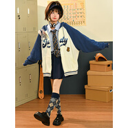 森女部落朱迪尼克城市輕戶(hù)外美式風(fēng)街頭衛衣無(wú)性別外套春秋款2023早春 藍色（單件） S